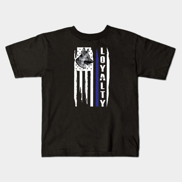 K-9 Loyalty Kids T-Shirt by KC Happy Shop